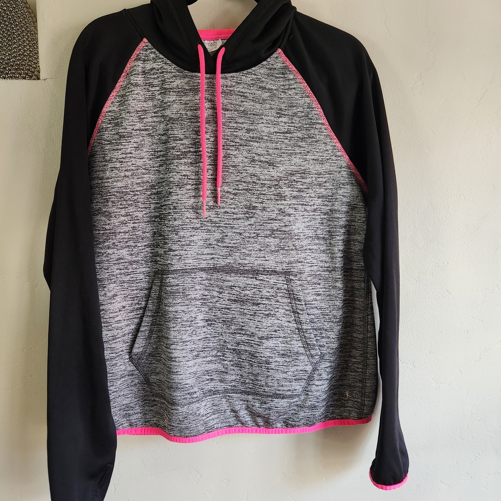 Danskin Black and Gray Hoodie with Pink Trim SKU B04